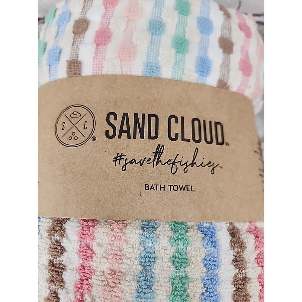 NEW SAND CLOUD Bath Towel 100% Turkish Organic Cotton Saturnia Haze 30" x 60" - Picture 2 of 6
